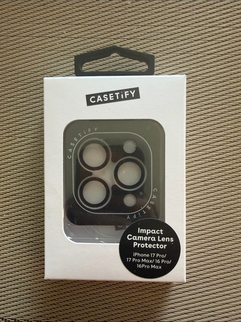 Casetify Black Camera Lens Protector for iPhone (Impact)